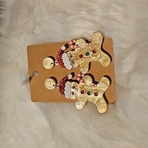 Gingerbread Man Earrings